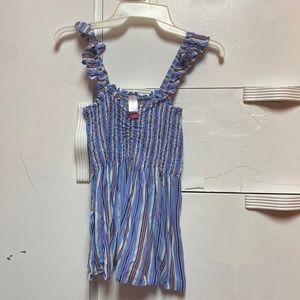 No boundaries brand (from target) Red and blue with black and white stripes.